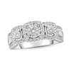 Thumbnail Image 0 of Previously Owned Three Stone Diamond Engagement Ring 1 ct tw Round/Baguette 10K White Gold