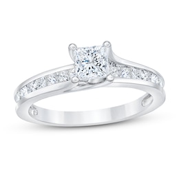 Previously Owned Diamond Engagement Ring 1 ct tw Princess-cut 14K White Gold