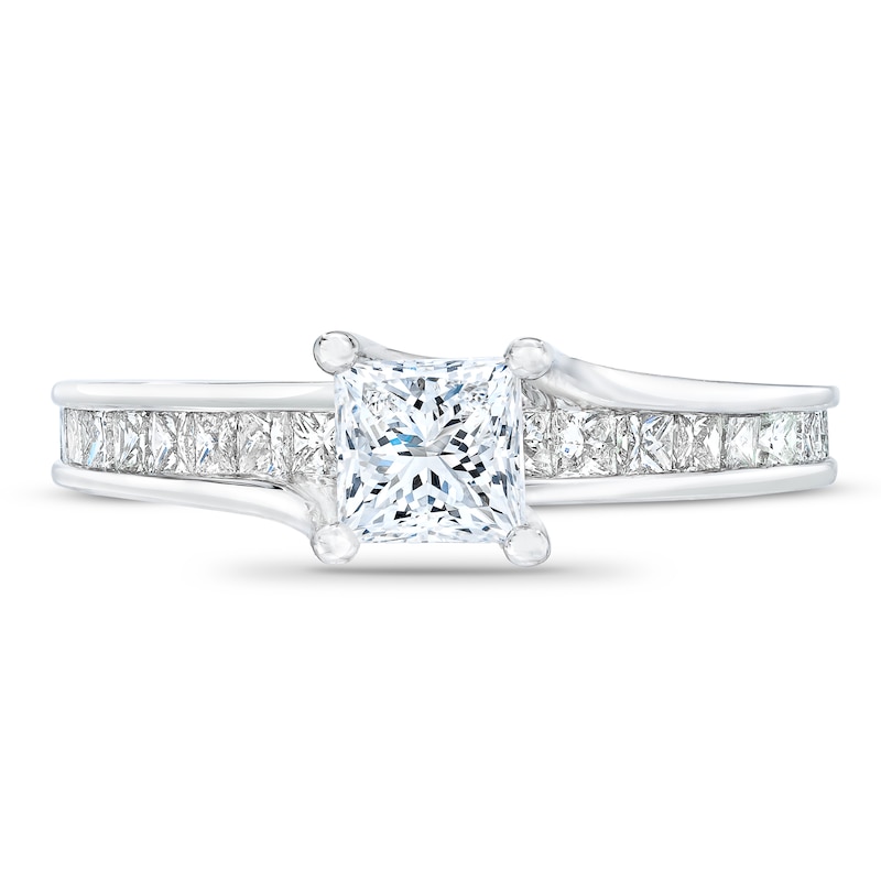 Previously Owned Diamond Engagement Ring 1 ct tw Princess-cut 14K White Gold