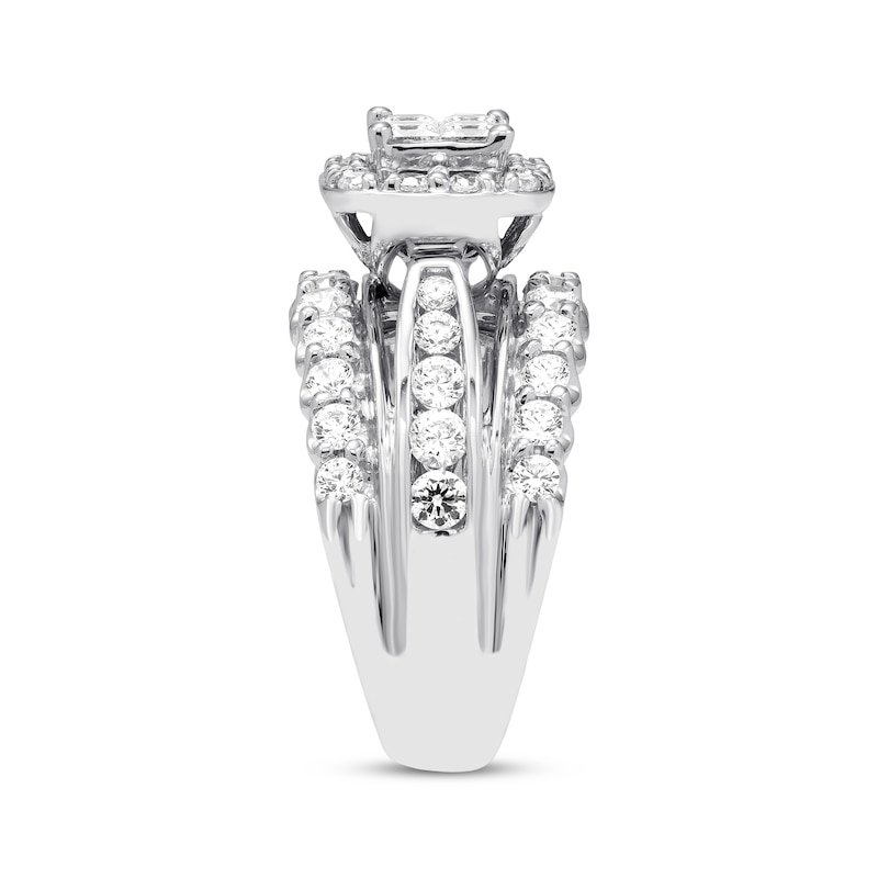Main Image 2 of Previously Owned Diamond Engagement Ring 2 ct tw Princess & Round-cut 14K White Gold
