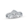 Thumbnail Image 0 of Previously Owned THE LEO Diamond Engagement Ring 3/4 ct twPrincess & Round-cut Diamonds 14K White Gold
