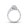 Thumbnail Image 2 of Previously Owned THE LEO Diamond Engagement Ring 3/4 ct twPrincess & Round-cut Diamonds 14K White Gold