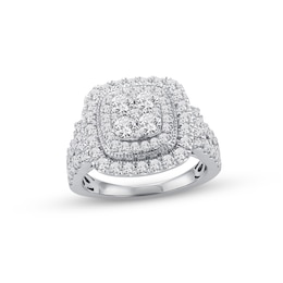 Previously Owned Diamond Engagement Ring 2 ct tw Round-cut 10K White Gold