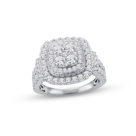 Previously Owned Diamond Engagement Ring 2 ct tw Round-cut 10K White Gold