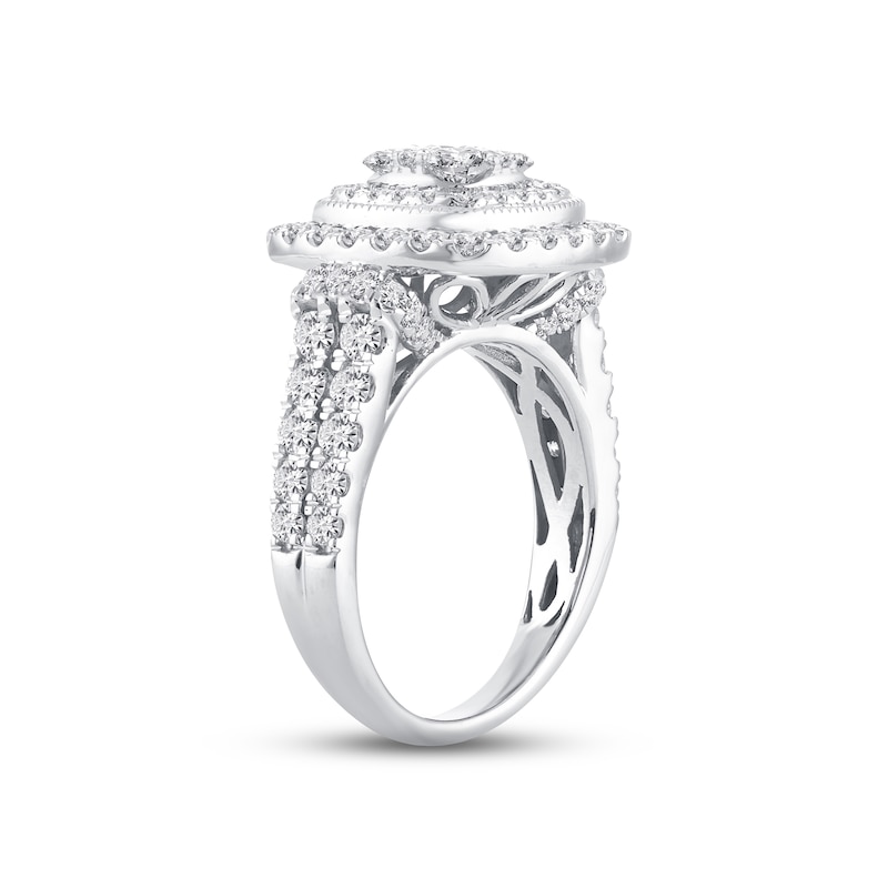Main Image 2 of Previously Owned Diamond Engagement Ring 2 ct tw Round-cut 10K White Gold