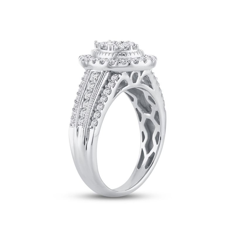 Main Image 2 of Previously Owned Diamond Engagement Ring 1 ct tw Round-cut 10K White Gold
