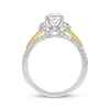 Thumbnail Image 3 of Previously Owned Three-Stone Diamond Engagement Ring 1-1/3 ct tw Princess & Round-cut 14K Two-Tone Gold