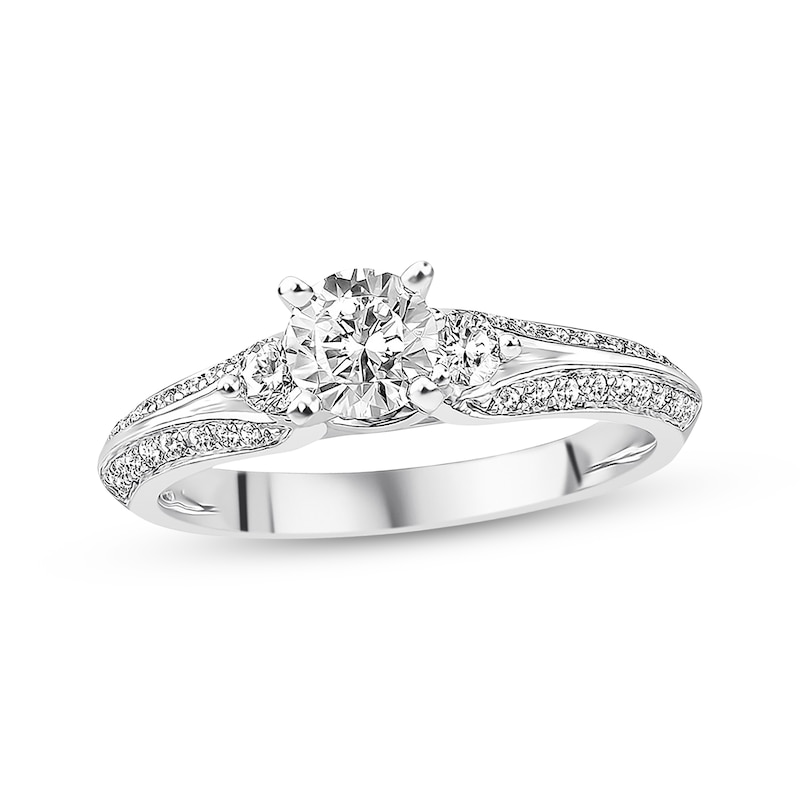 Main Image 1 of Previously Owned Diamond Engagement Ring 3/4 Carat tw 14K White Gold
