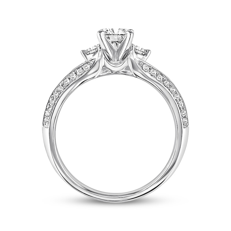 Main Image 3 of Previously Owned Diamond Engagement Ring 3/4 Carat tw 14K White Gold
