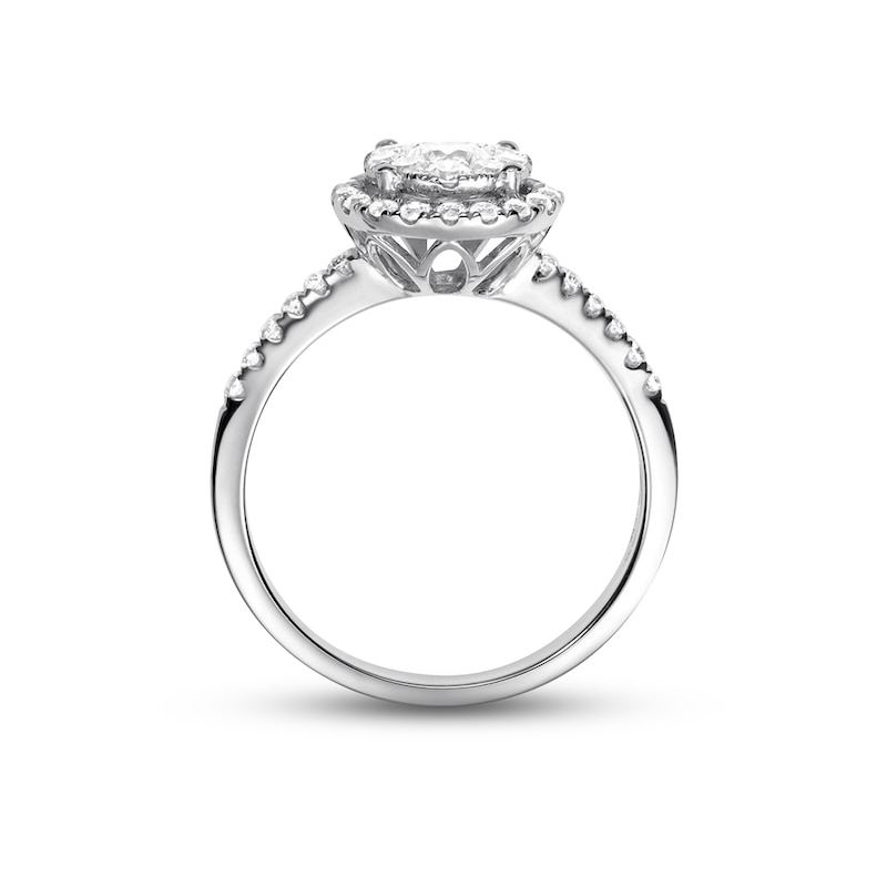 Main Image 2 of Previously Owned Diamond Engagement Ring 3/4 ct tw Round-cut 14K White Gold