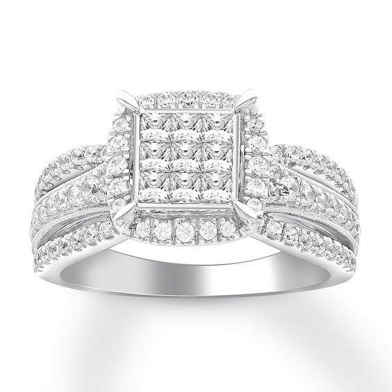 Previously Owned Diamond Engagement Ring 1 ct tw Round-cut 14K White Gold