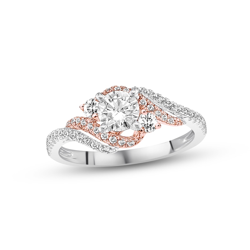 Previously Owned Diamond Engagement Ring 3/4 ct tw Round-cut 14K Two-Tone Gold