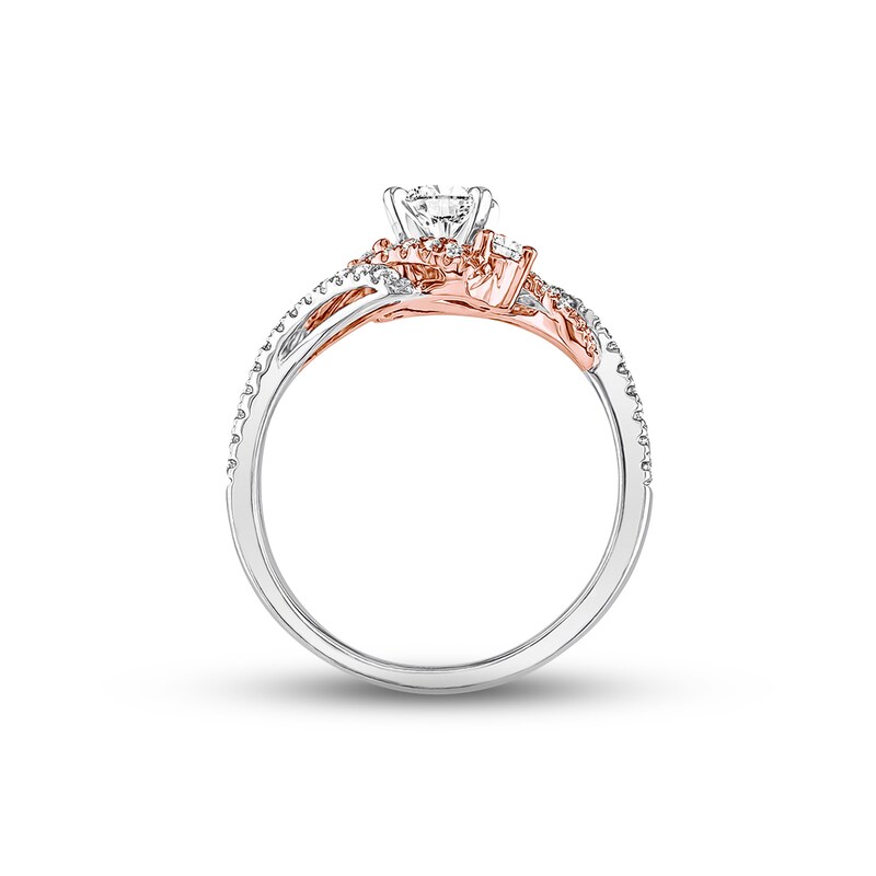 Previously Owned Diamond Engagement Ring 3/4 ct tw Round-cut 14K Two-Tone Gold