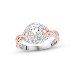 Previously Owned Diamond Engagement Ring 5/8 ct tw Round-cut 14K Two-Tone Gold