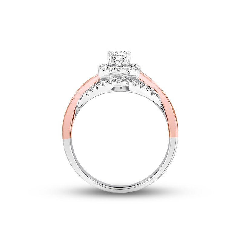 Main Image 2 of Previously Owned Diamond Engagement Ring 5/8 ct tw Round-cut 14K Two-Tone Gold