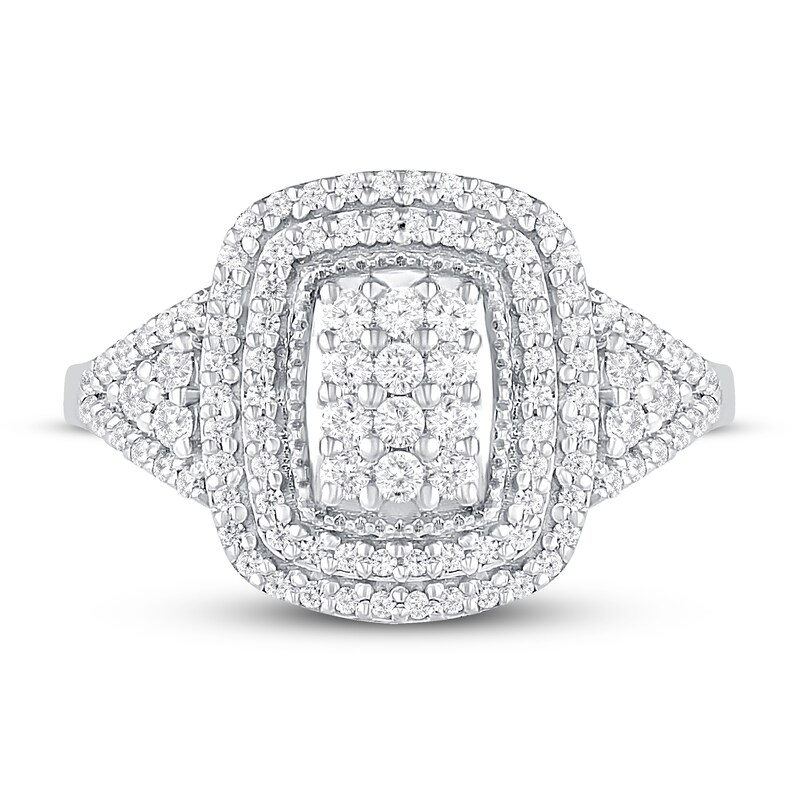 Main Image 2 of Previously Owned Diamond Ring 1/2 ct tw Round-cut 10K White Gold