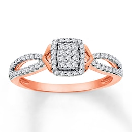 Previously Owned Diamond Ring 1/4 ct tw Round-cut 10K Rose Gold