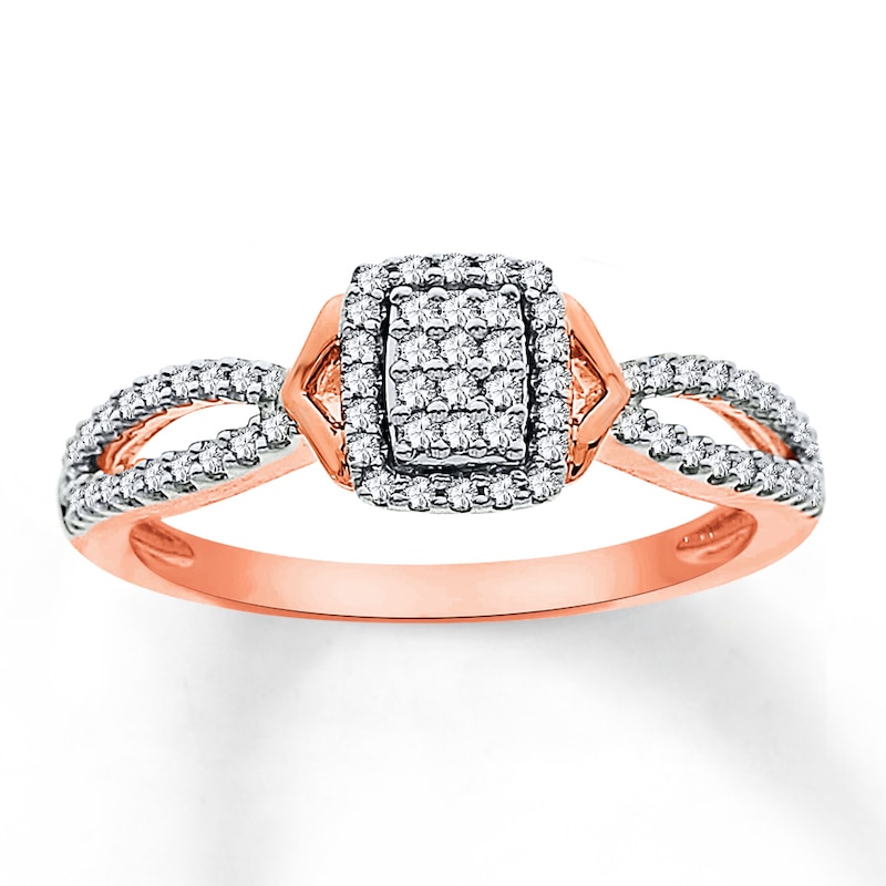 Main Image 1 of Previously Owned Diamond Ring 1/4 ct tw Round-cut 10K Rose Gold