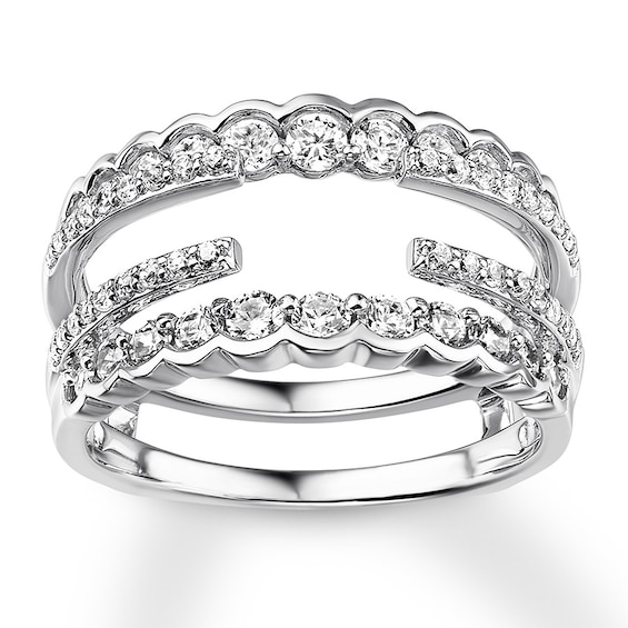 Previously Owned Diamond Enhancer Ring 1 ct tw Round-cut 14K White Gold