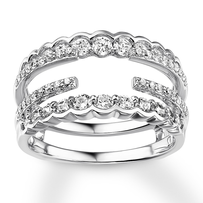 Main Image 1 of Previously Owned Diamond Enhancer Ring 1 ct tw Round-cut 14K White Gold