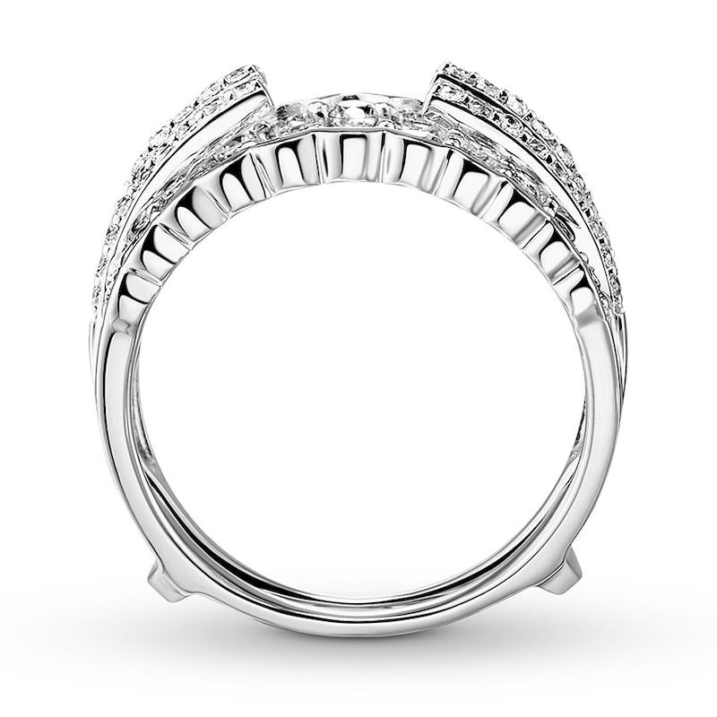 Main Image 2 of Previously Owned Diamond Enhancer Ring 1 ct tw Round-cut 14K White Gold