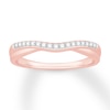 Thumbnail Image 1 of Previously Owned Diamond Contour Ring 1/10 ct tw Round-cut 14K Rose Gold