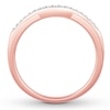 Thumbnail Image 2 of Previously Owned Diamond Contour Ring 1/10 ct tw Round-cut 14K Rose Gold