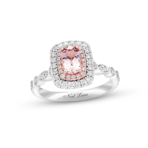 Previously Owned Neil Lane Morganite Engagement Ring 5/8 ct tw Diamonds 14K Gold