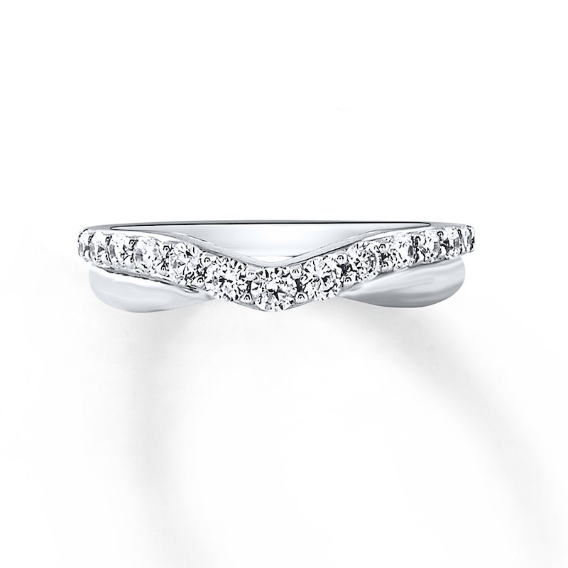 Previously Owned Diamond Contour Band 1/2 ct tw Round-cut 14K White Gold