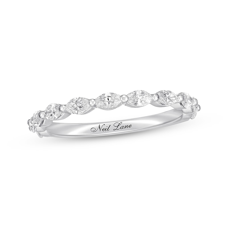 Main Image 1 of Previously Owned Neil Lane Premiere Diamond Anniversary Band 5/8 ct tw Marquise-cut 14K White Gold Size 5