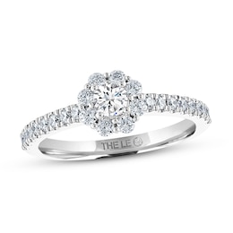 Previously Owned THE LEO Diamond Engagement Ring 1/2 ct tw Round-cut 14K White Gold