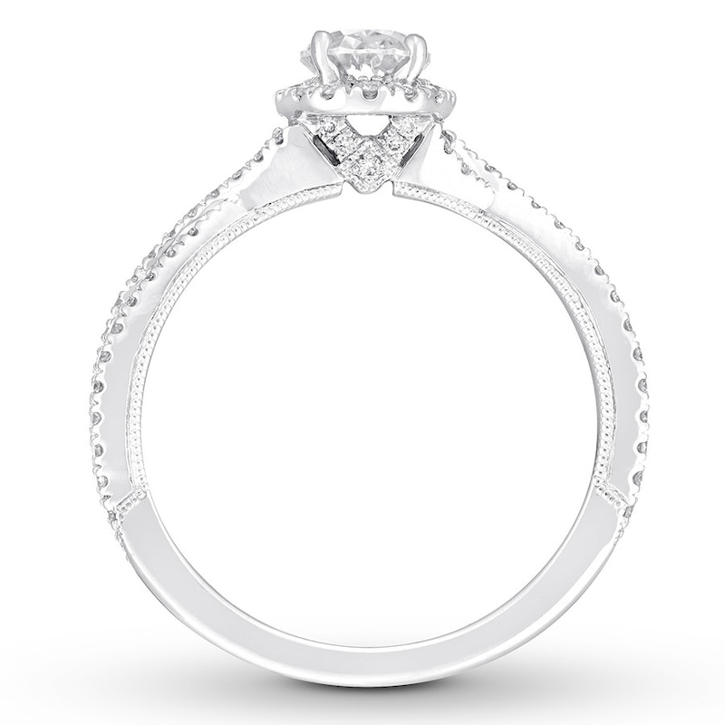 Previously Owned Neil Lane Premiere Diamond Engagement Ring 1-1/3 ct tw Oval & Round-cut 14K Gold