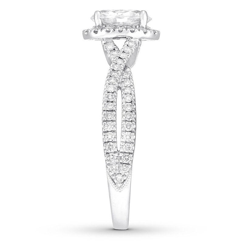 Main Image 3 of Previously Owned Neil Lane Premiere Diamond Engagement Ring 1-1/3 ct tw Oval & Round-cut 14K Gold - Size 8.5