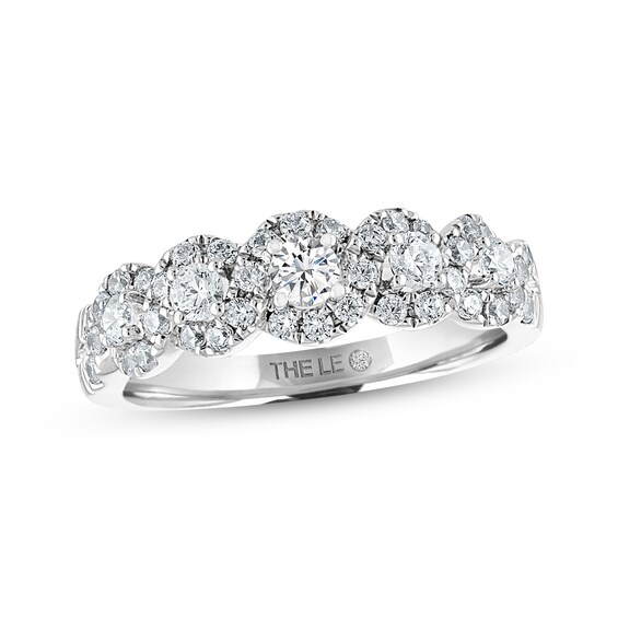 Previously Owned THE LEO Diamond Anniversary Ring 3/4 ct tw Round-cut 14K White Gold