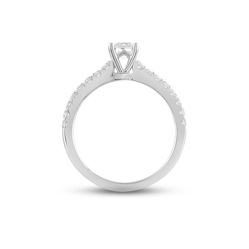 Previously Owned THE LEO Diamond Engagement Ring 3/4 ct tw Princess & Round-cut 14K White Gold