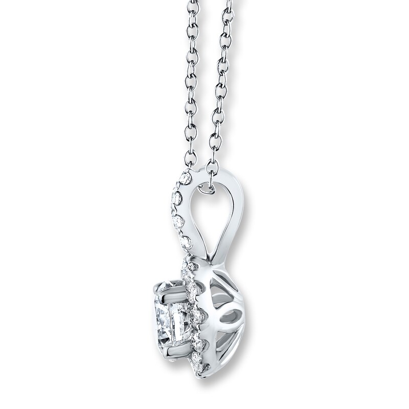 Main Image 2 of Previously Owned THE LEO Diamond Necklace 5/8 ct tw Diamonds 14K White Gold 19"