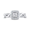 Thumbnail Image 3 of Previously Owned THE LEO Diamond Engagement Ring 3/4 ct tw Princess & Round-cut 14K White Gold