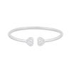 Thumbnail Image 1 of Previously Owned Diamond Heart Cuff Bangle Bracelet Sterling Silver