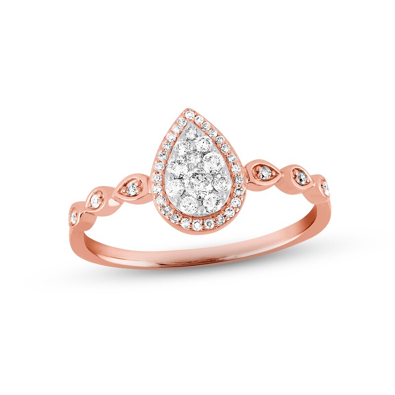 Main Image 1 of Previously Owned Diamond Promise Ring 1/4 ct tw Round-cut 10K Rose Gold