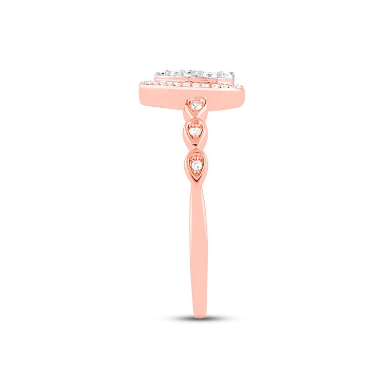 Main Image 2 of Previously Owned Diamond Promise Ring 1/4 ct tw Round-cut 10K Rose Gold