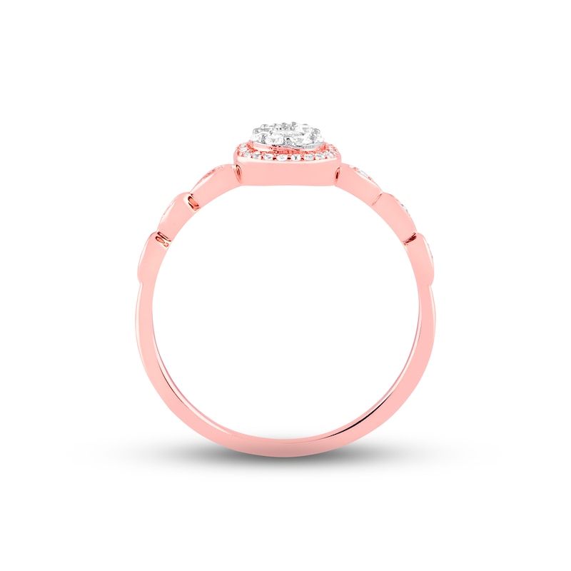 Main Image 3 of Previously Owned Diamond Promise Ring 1/4 ct tw Round-cut 10K Rose Gold