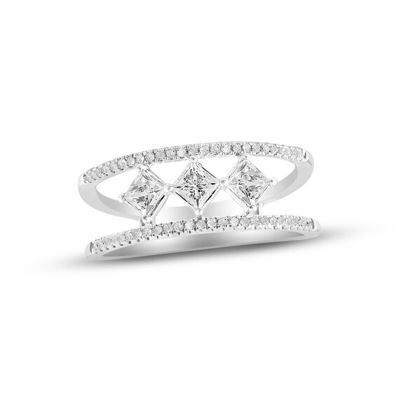Previously Owned Three-Stone Diamond Ring 3/4 ct tw 10K White Gold Size 7
