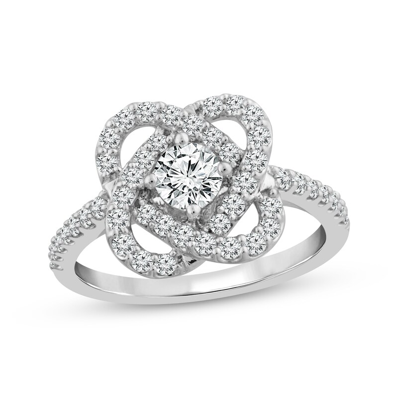 Previously Owned Center of Me Diamond Ring 1 ct tw 14K White Gold