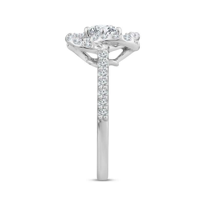 Previously Owned Center of Me Diamond Ring 1 ct tw 14K White Gold