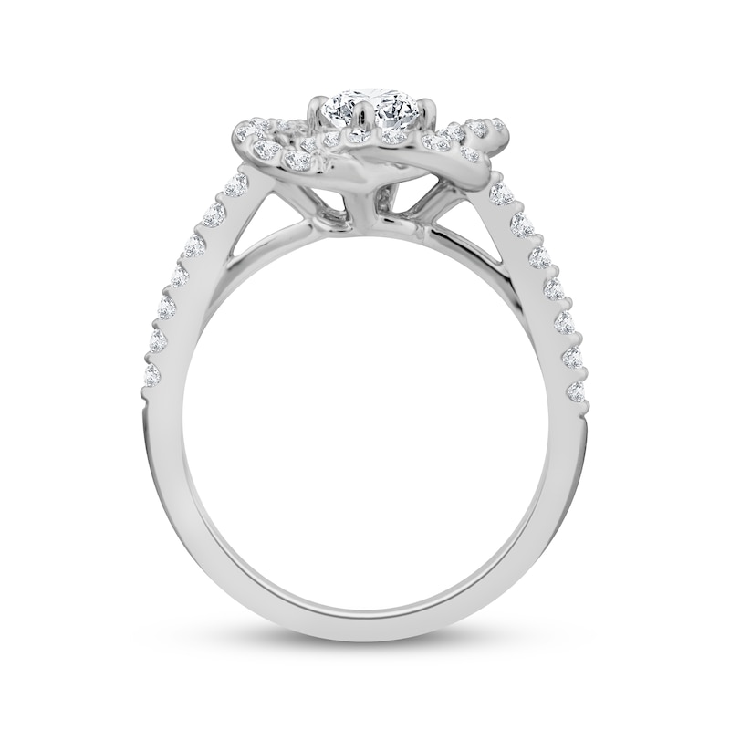 Previously Owned Center of Me Diamond Ring 1 ct tw 14K White Gold