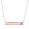 Thumbnail Image 1 of Previously Owned Tanzanite Bar Necklace 10K Rose Gold