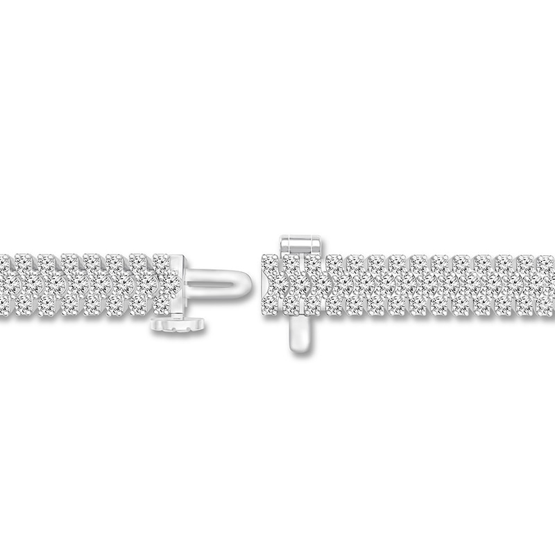 Main Image 3 of Previously Owned Diamond Bracelet 5 ct tw Round-cut 14K White Gold 7&quot; Length