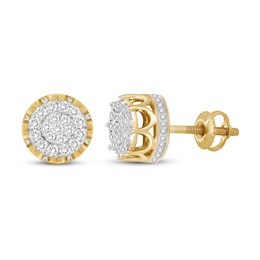 Previously Owned Men's Diamond Earrings 1/2 ct tw 10K Yellow Gold