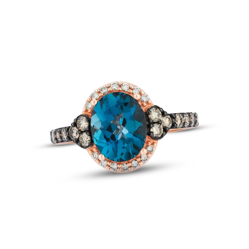 Previously Owned  Le Vian Topaz Ring 1/2 carat tw Diamonds 14K Strawberry Gold