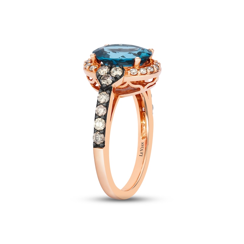 Previously Owned  Le Vian Topaz Ring 1/2 carat tw Diamonds 14K Strawberry Gold